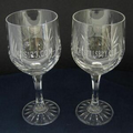 10 Oz. Medallion Clear Crystal Water Goblets, sold as set, (Sandblasted)